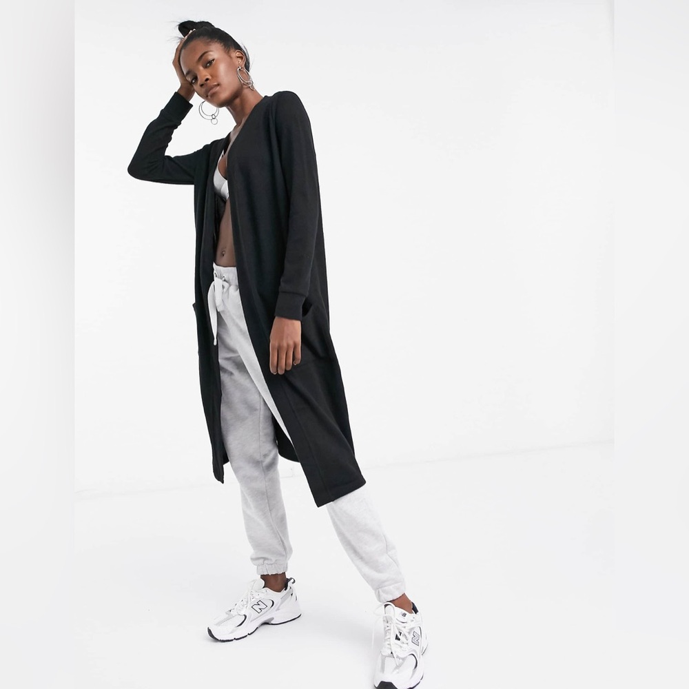 NOISY MAY | Black Long Cardigan with Pockets - Picture 5 of 14
